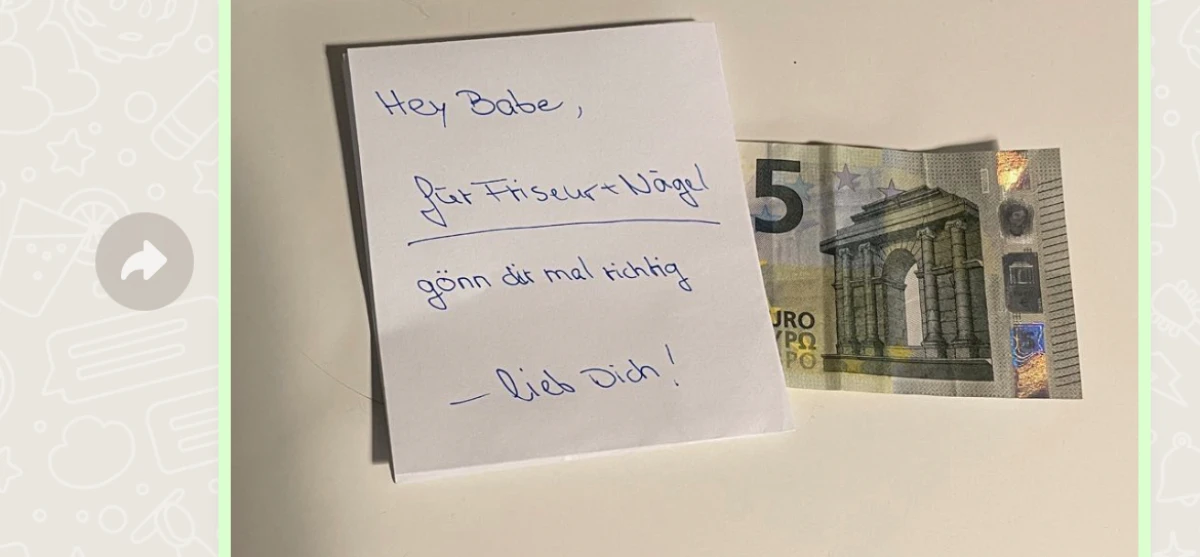 Er hat einfach 5€ dagelassen