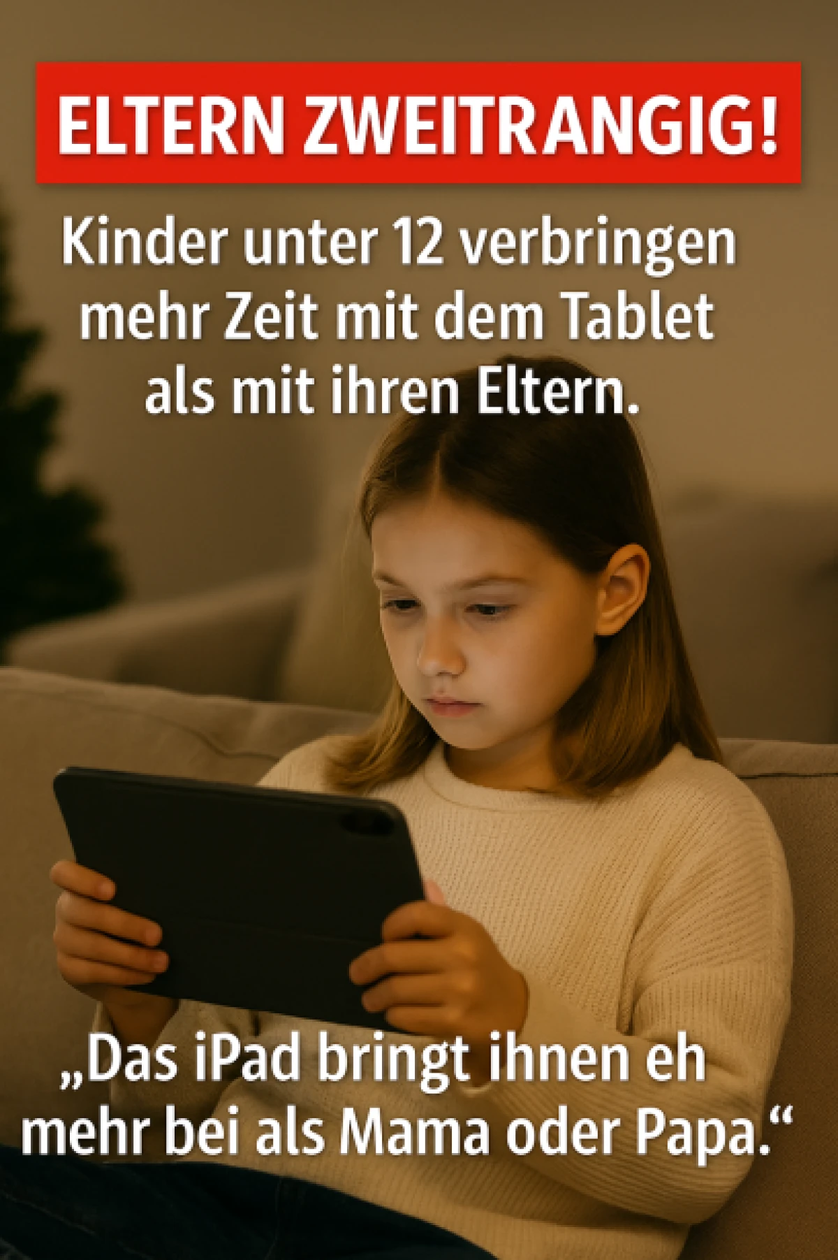Eltern abgeschlagen: Kinder unter 12 verbringen mehr Zeit mit dem Tablet als mit ihrer Familie