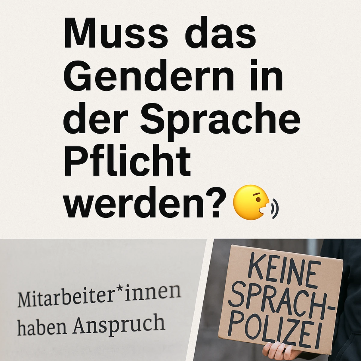 Muss das Gendern in der Sprache Pflicht werden? 🗣️