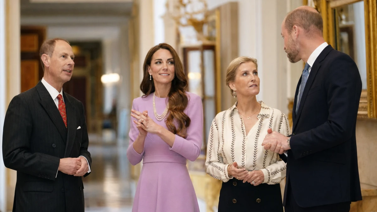 Prinz William, Prinzessin Kate, Prinz Edward und Herzogin Sophie bei einem offiziellen royalen Termin