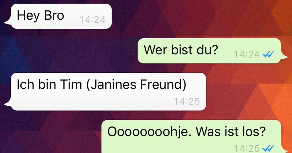 Janines Freund macht Ernst