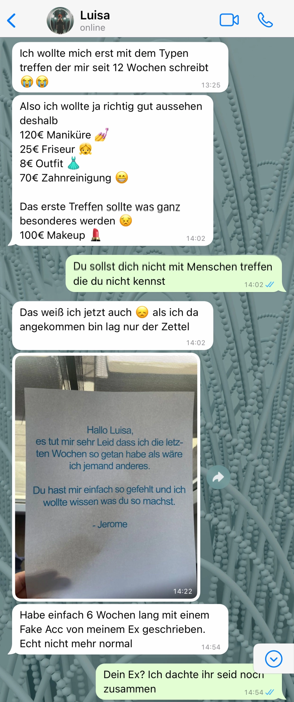 Nach 6 Wochen schreiben kommt nur das