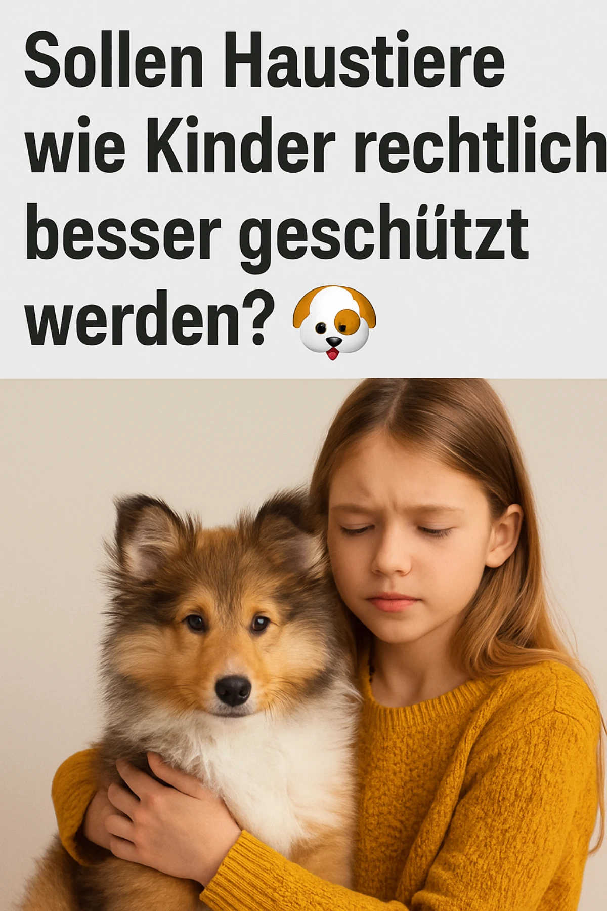 Sollen Haustiere wie Kinder rechtlich besser geschützt werden? 🐶