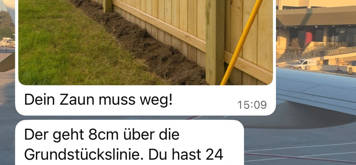 8 cm Zaun-Drama: Nachbarschaftsstreit um Grundstück und Müll eskaliert