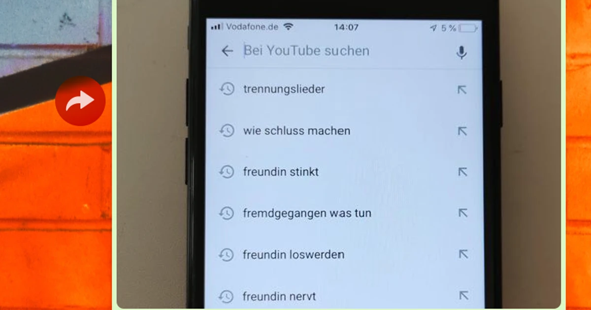 Jeder hat so einen Suchverlauf