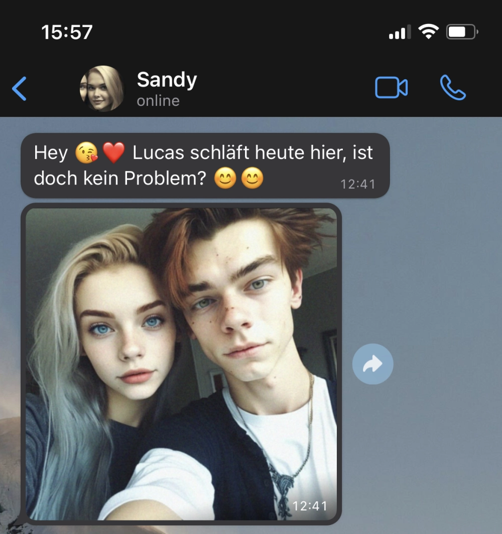 Sie will bei ihrem besten Freund übernachten