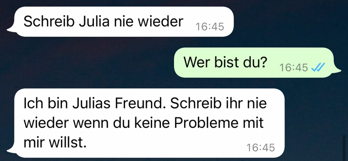 Wenn er dir plötzlich schreibt