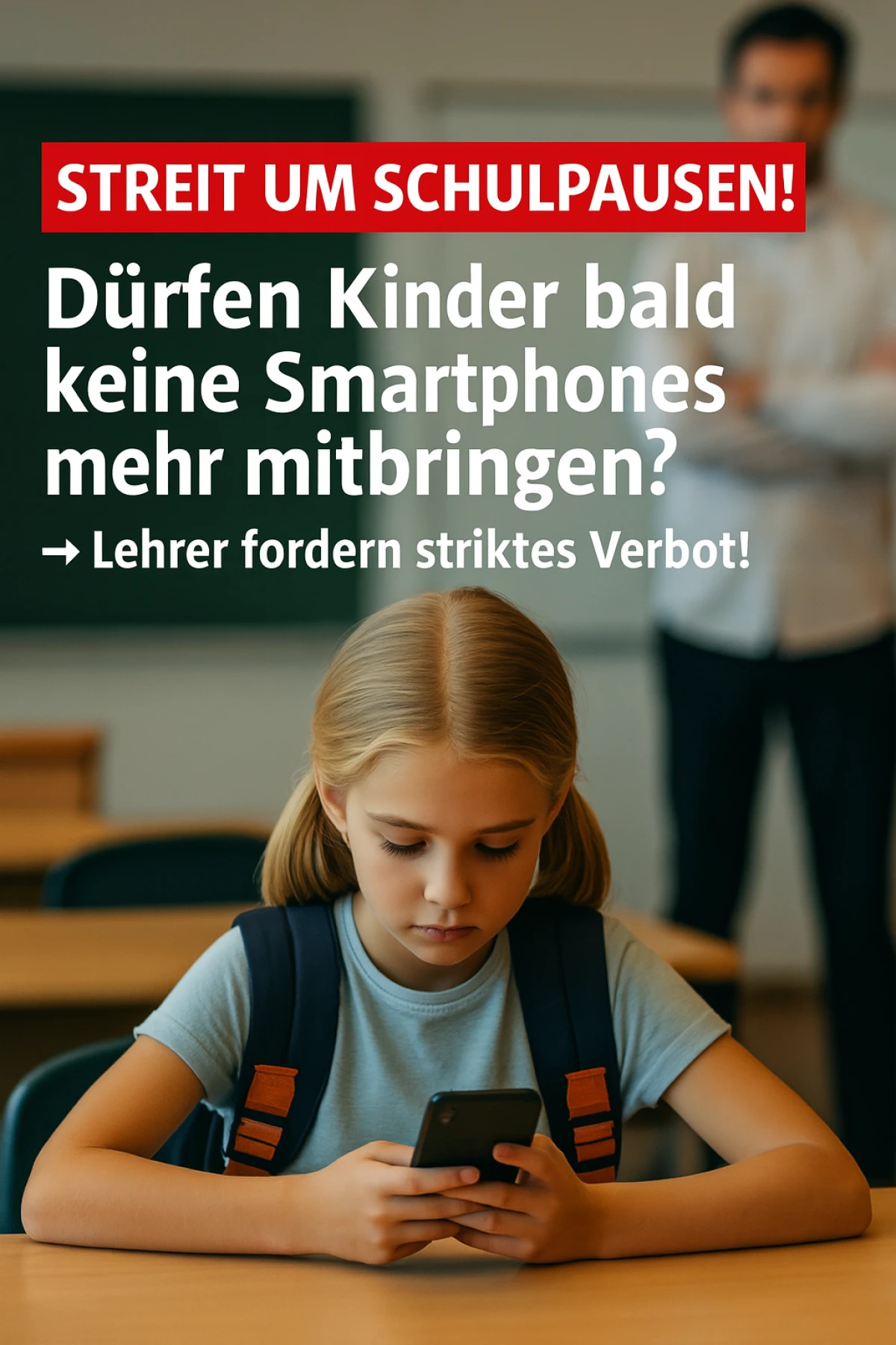 Handyverbot an Schulen? Lehrer fordern radikalen Schritt in den Pausen
