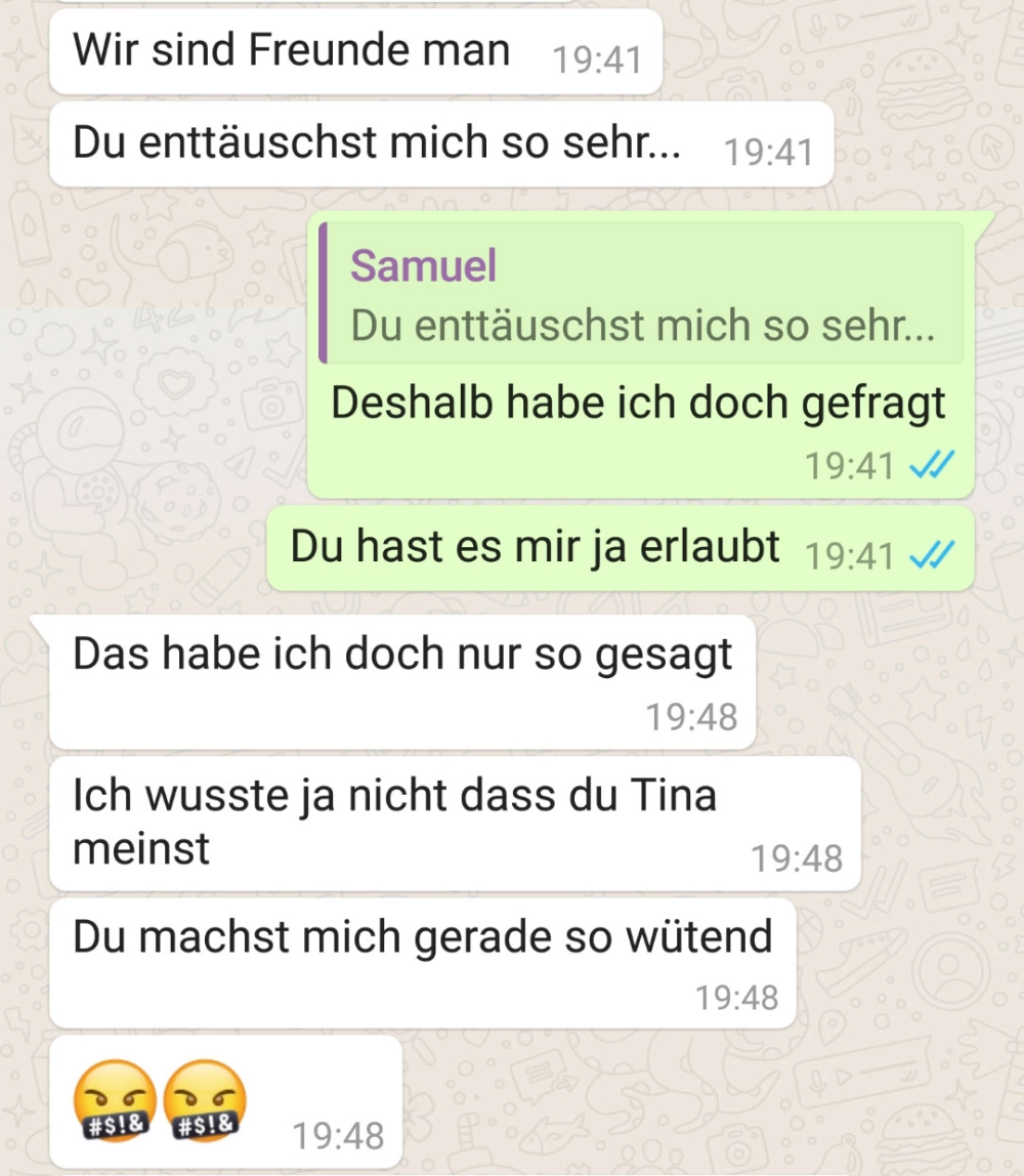 Er fragt sogar noch nach