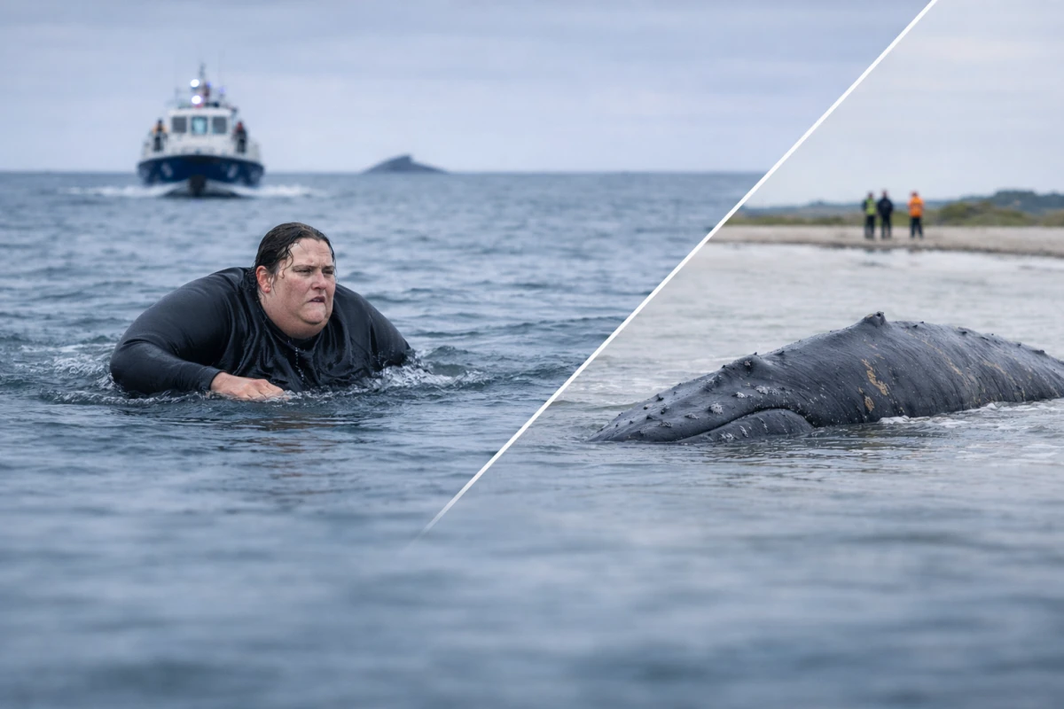 Frau springt von Fähre zum Buckelwal – Polizei greift vor Poel ein