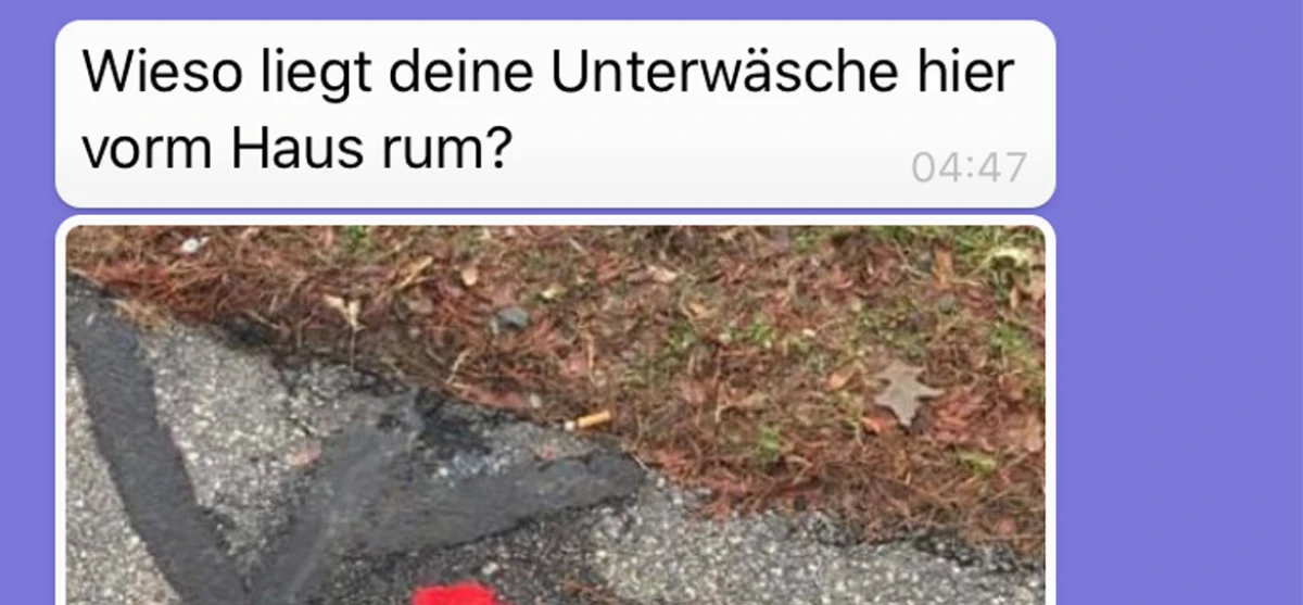 Selbst mit der Nachricht kaum zu verstehen
