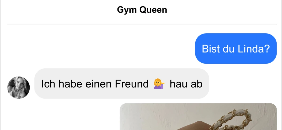 Er hat ihre Handtasche gefunden und nicht zurück gegeben