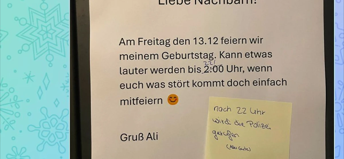 Wenn du solche Nachbarn hast