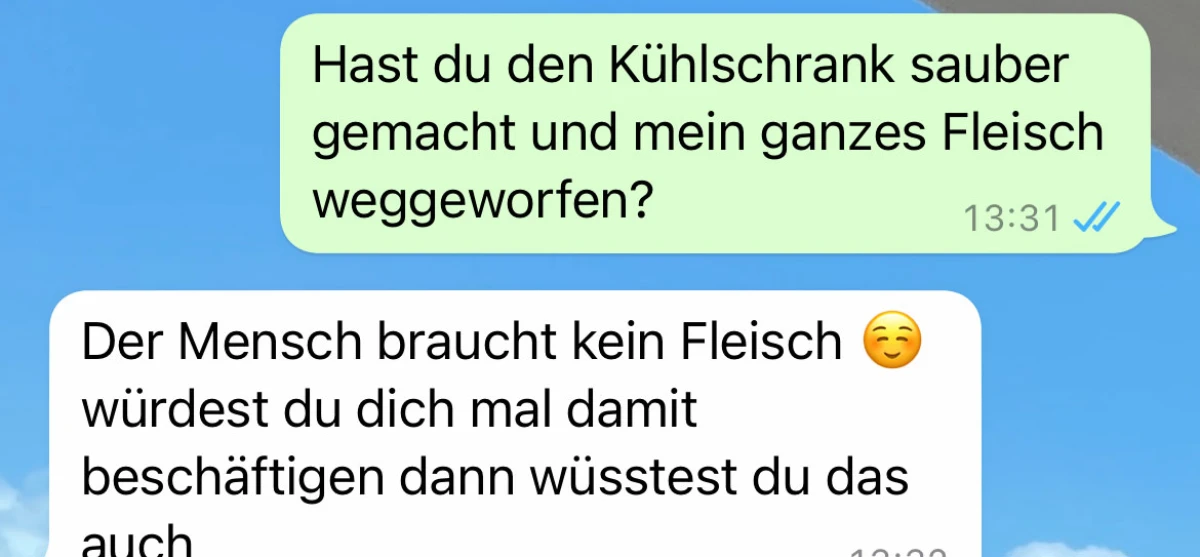 Sein Mitbewohner hat alles weggeworfen