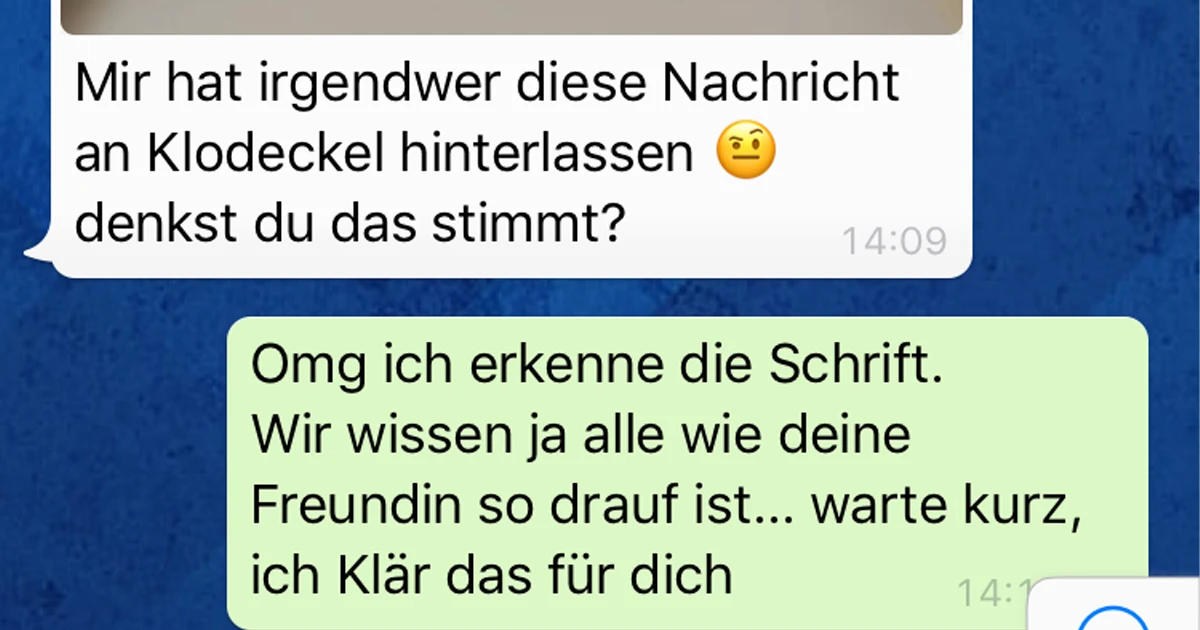 Er hat ihm eine versteckte Nachricht hinterlassen