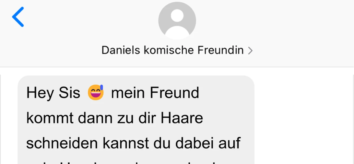 Wenn dir die Freundin deines Kunden schreibt
