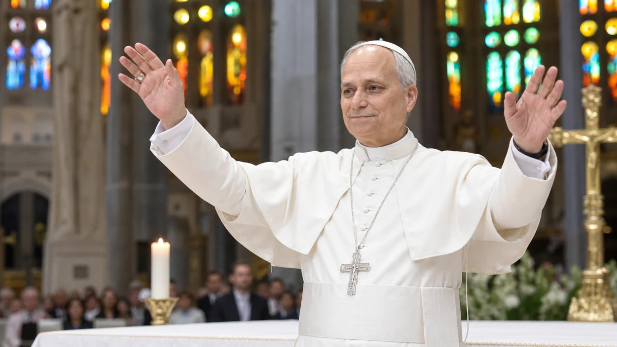 Pope blasts war as final tower makes it world's tallest church, 120,000 watch